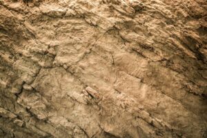 Detail of the realistic texture of a gunite rock wall